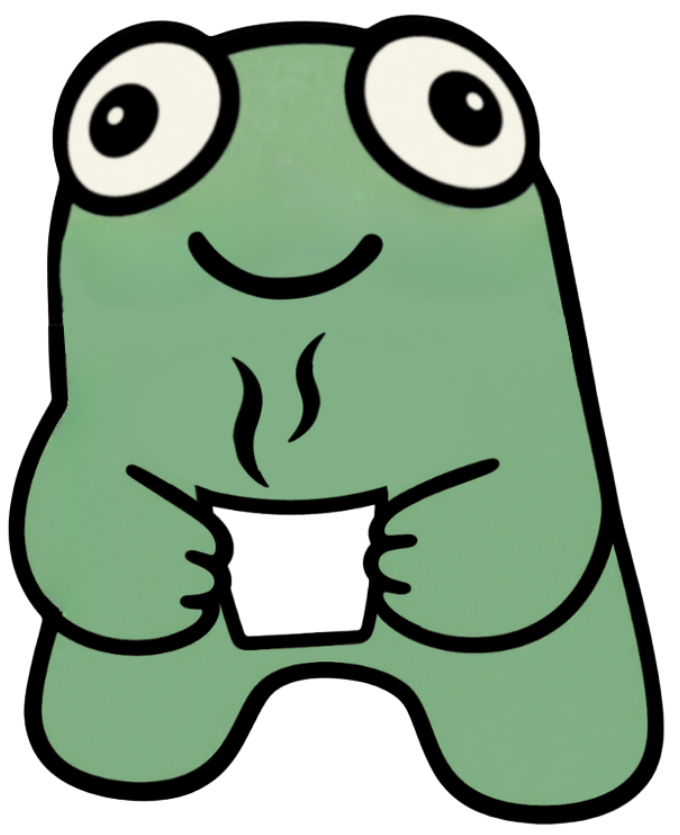 Cody med en kaffekopp